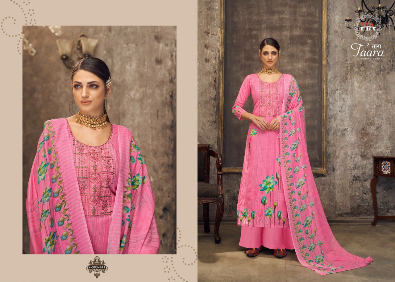 Harshit Taara 2 Pure Cotton Digital Printed  with Fancy Embroidery Swarovski Diamond Work Latest Fancy Designer Dress Material Collection